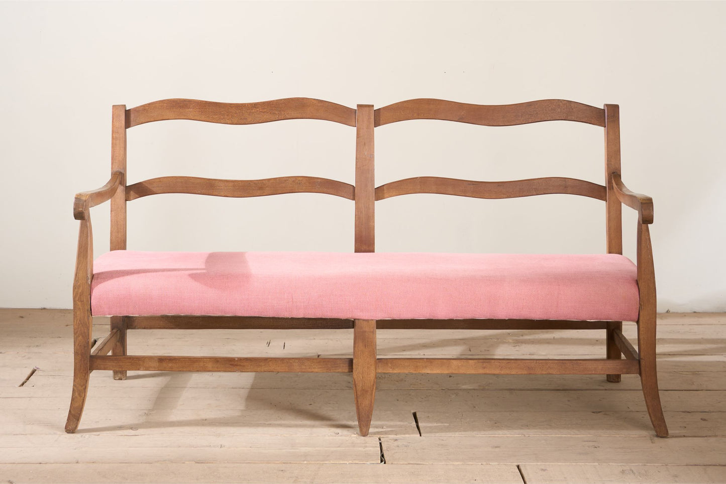 Early 20th century French wavy hall bench
