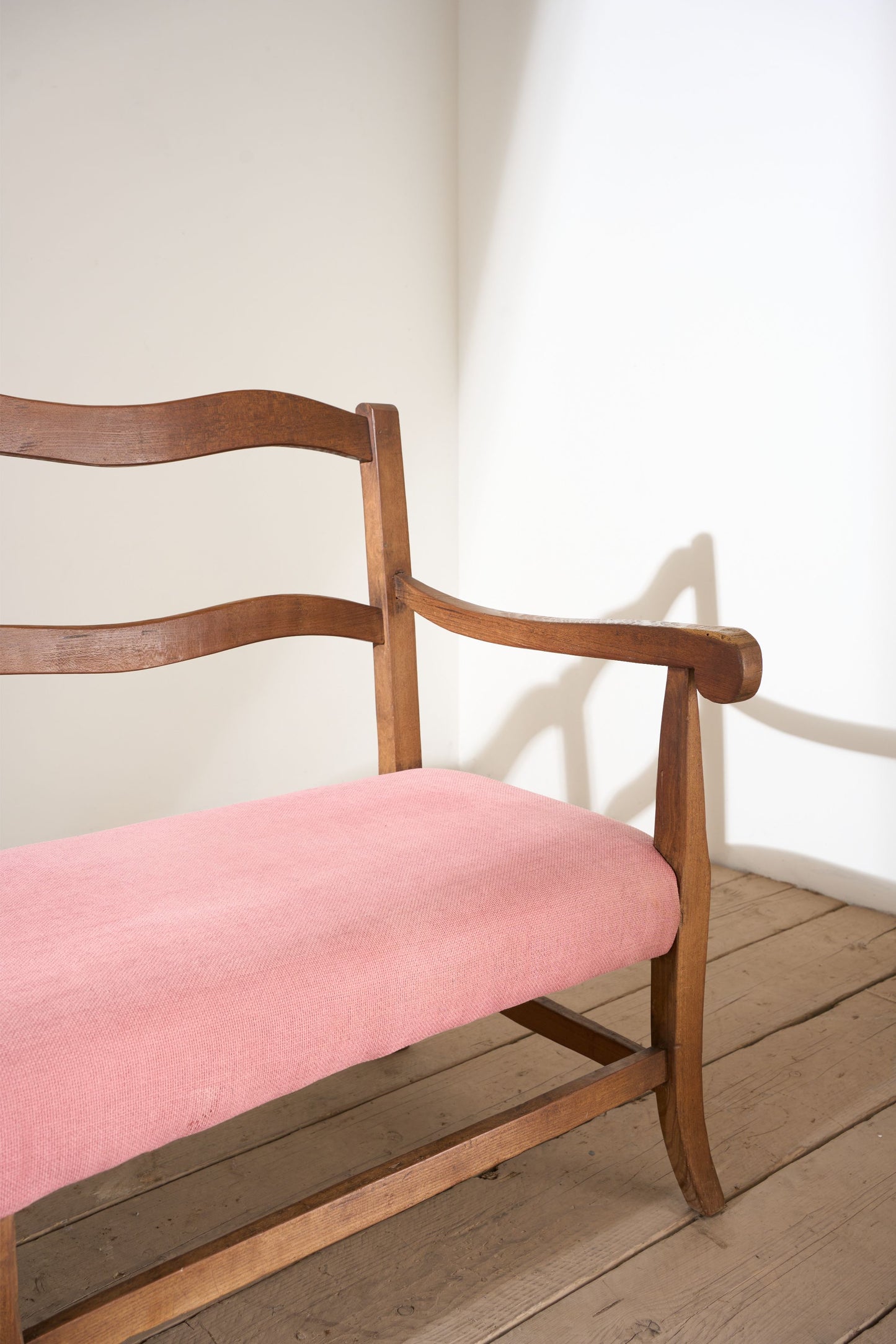 Early 20th century French wavy hall bench