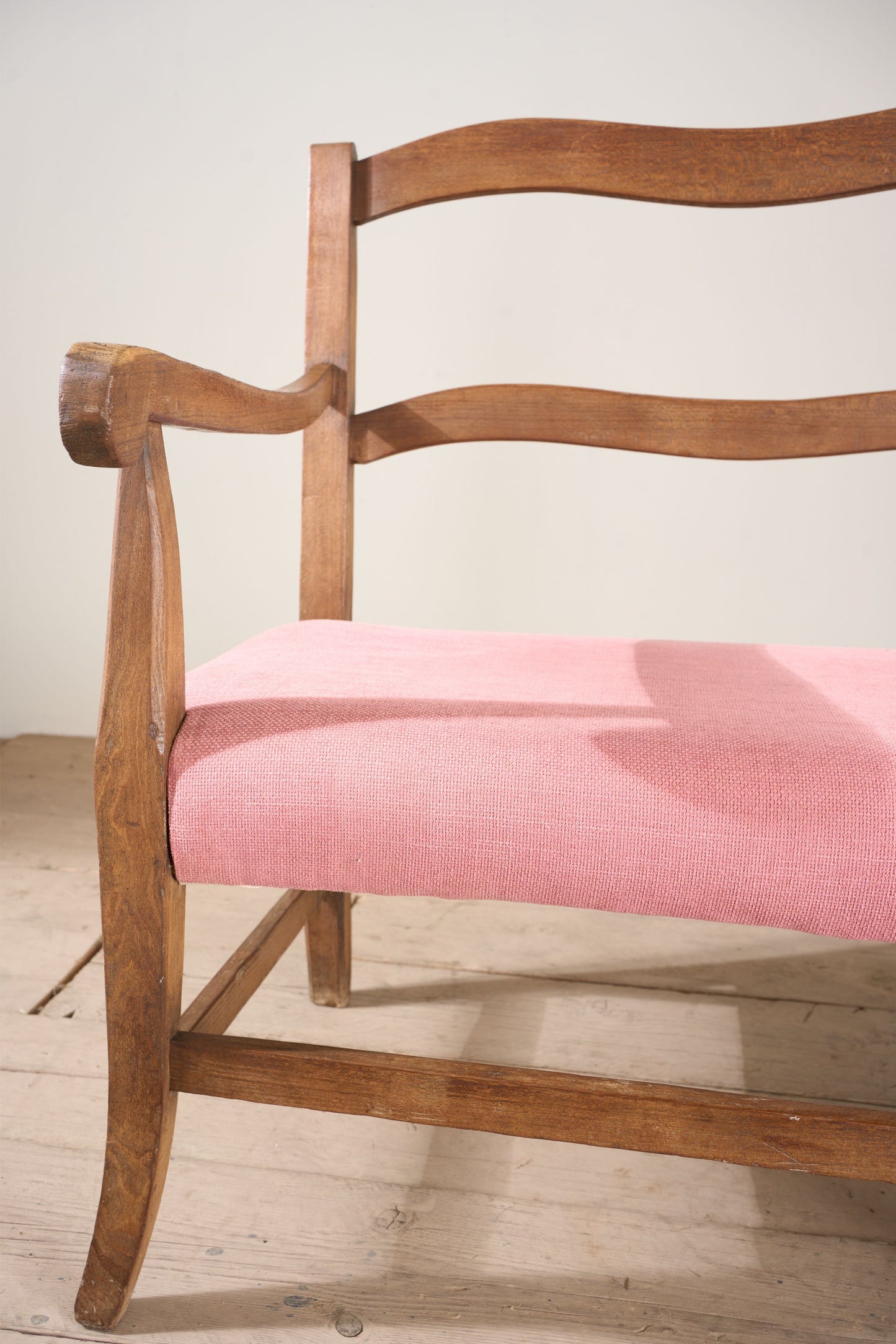 Early 20th century French wavy hall bench