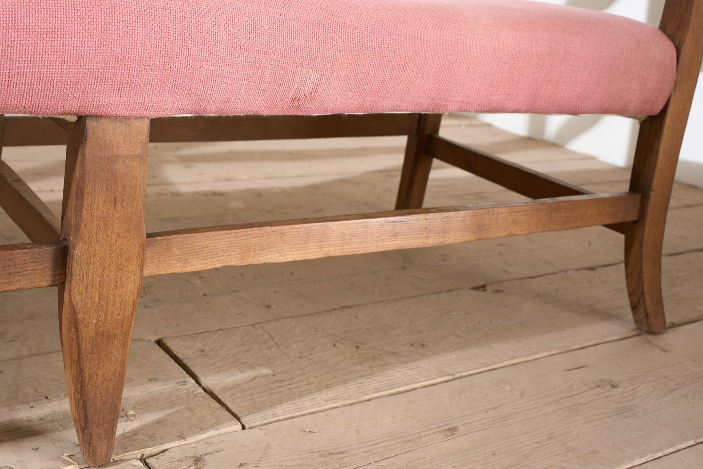 Early 20th century French wavy hall bench
