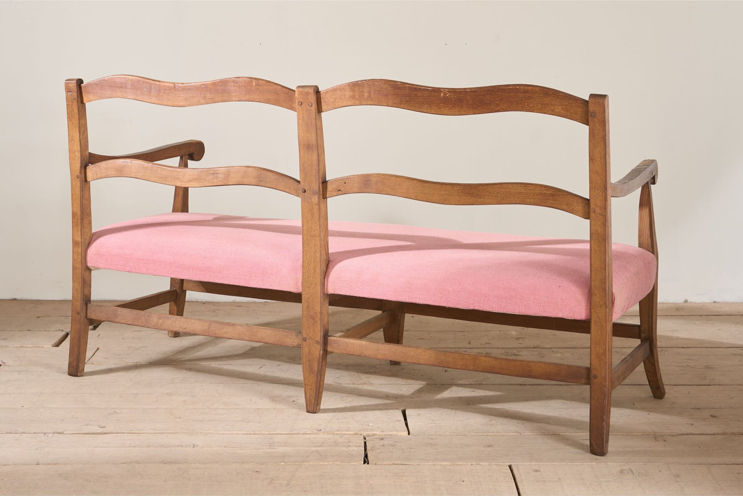 Early 20th century French wavy hall bench