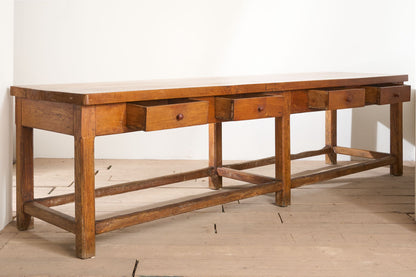 RESERVED 3m 19th Century Elm Italian Monastery table