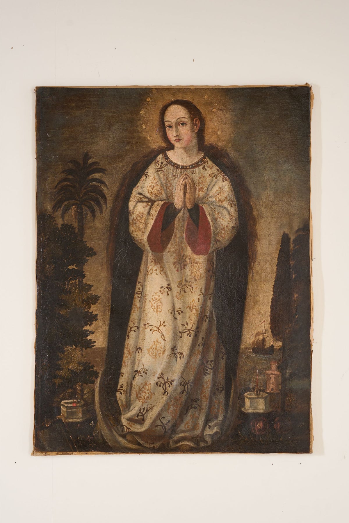 17th Century Colonial school oil on canvas - TallBoy Interiors