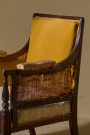 19th Century mahogany reeded library chair - TallBoy Interiors