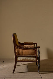 19th Century mahogany reeded library chair - TallBoy Interiors
