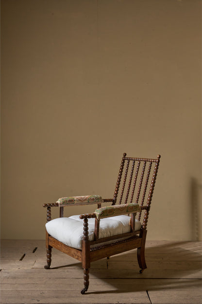 19th Century simulated Rosewood bobbin armchair