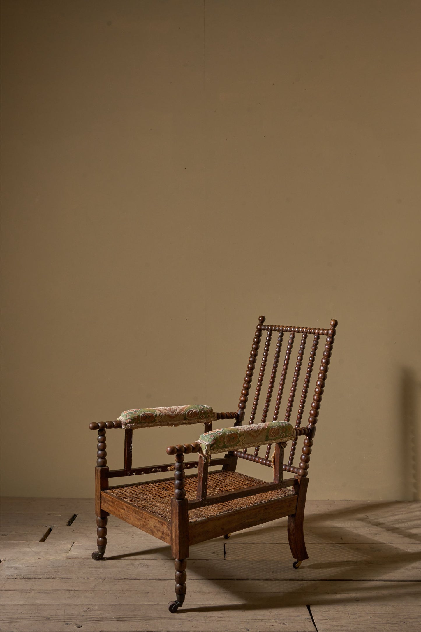 19th Century simulated Rosewood bobbin armchair