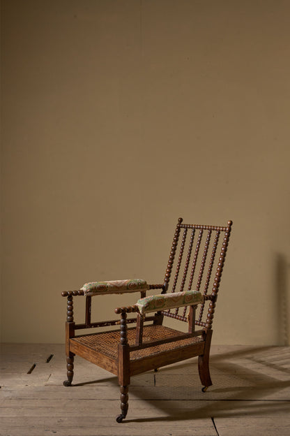19th Century simulated Rosewood bobbin armchair