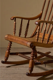 19th Century bobbin turned rocking chair - TallBoy Interiors