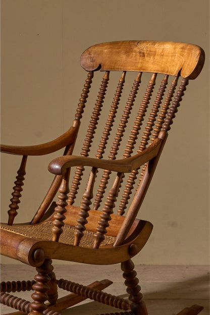 19th Century bobbin turned rocking chair