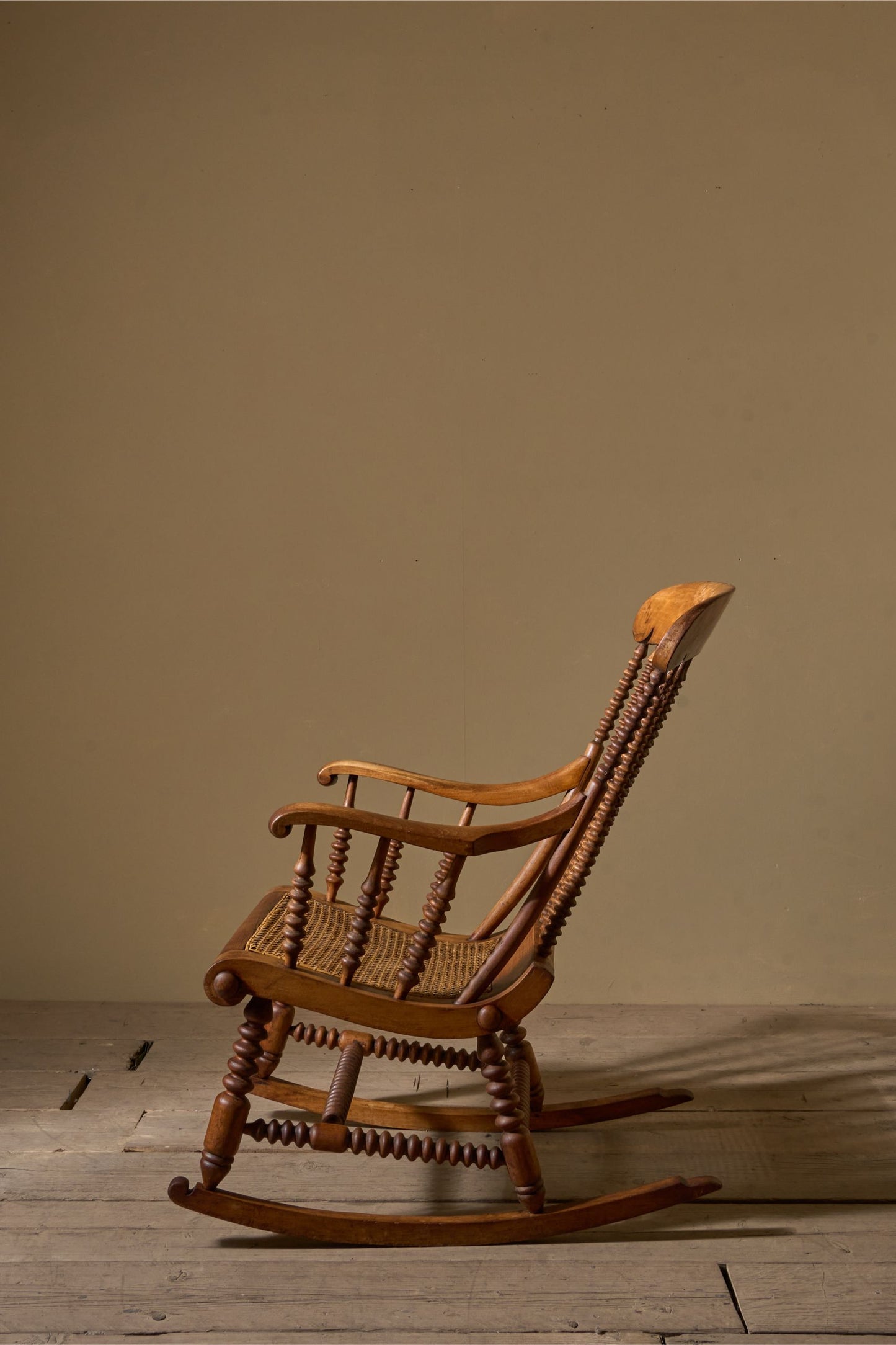 19th Century bobbin turned rocking chair
