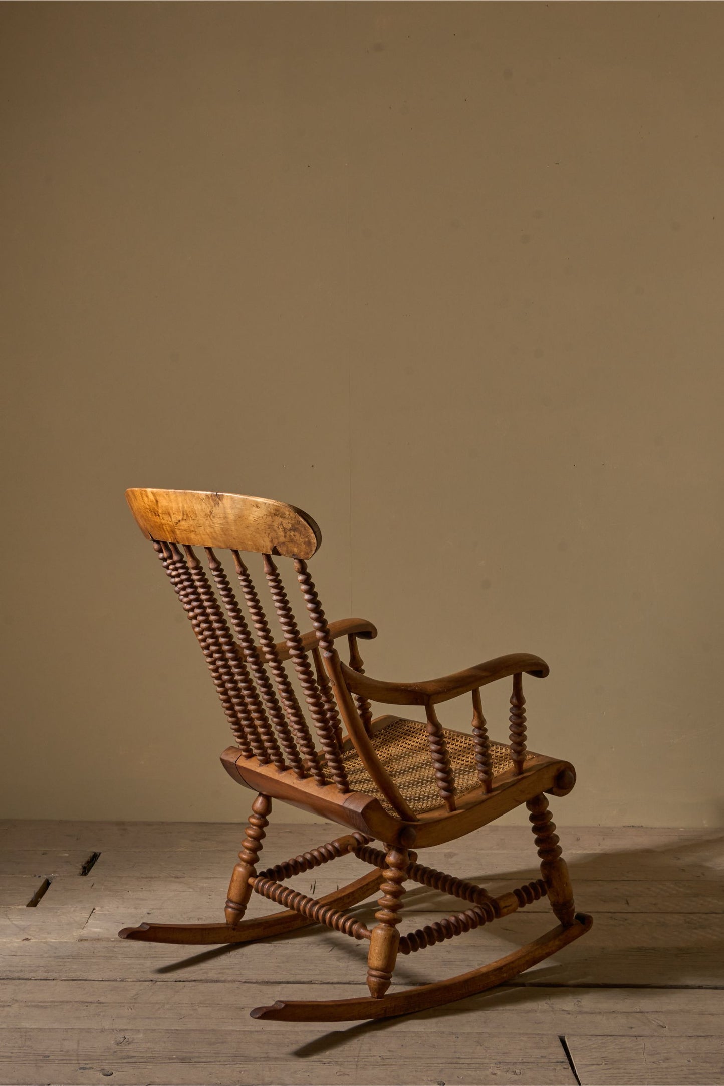 19th Century bobbin turned rocking chair