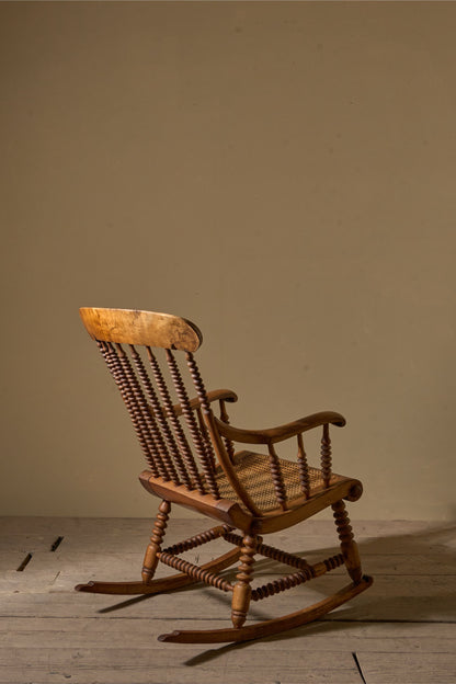 19th Century bobbin turned rocking chair