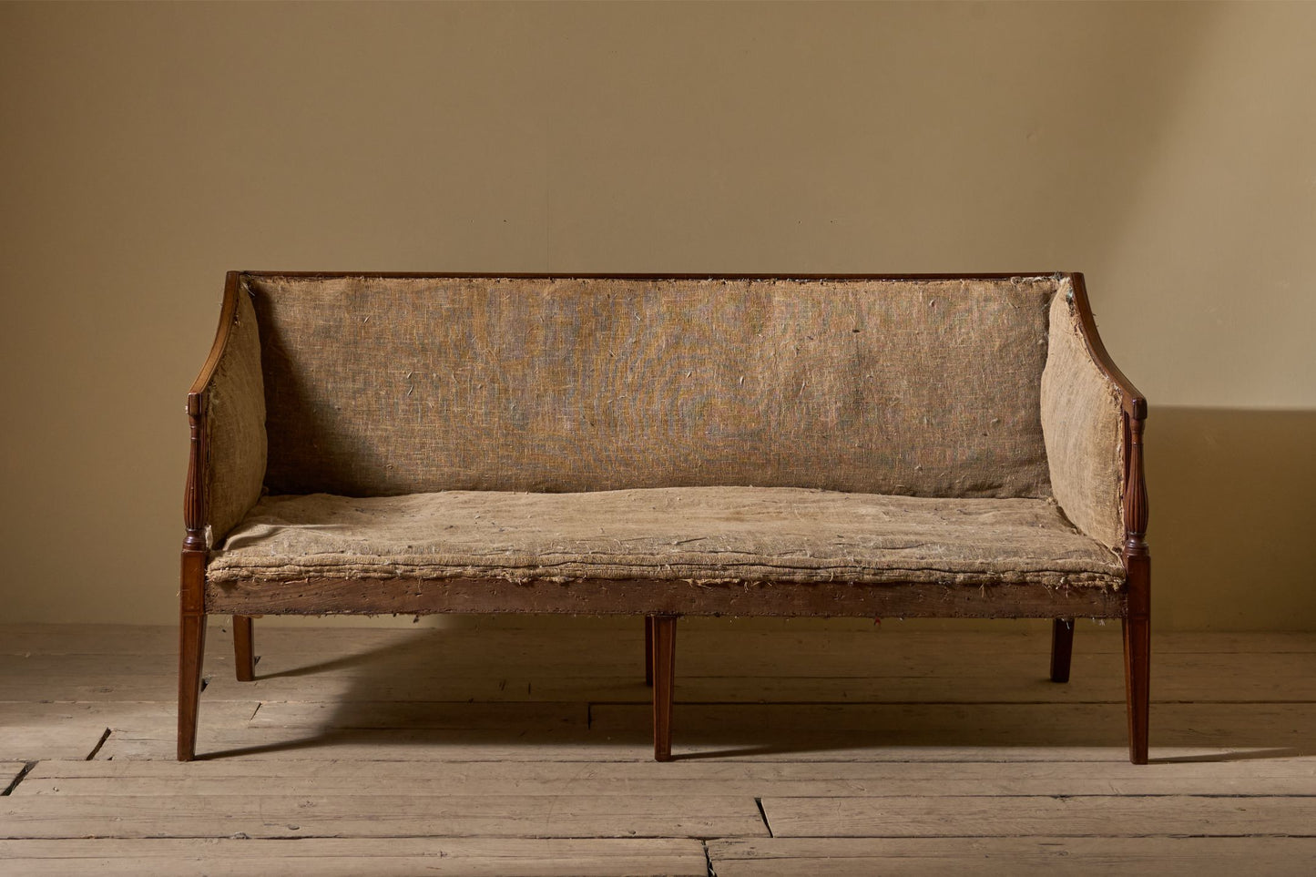 Large Georgian mahogany framed sofa