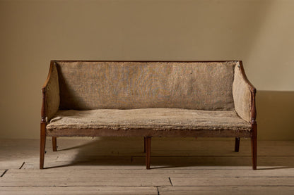 Large Georgian mahogany framed sofa