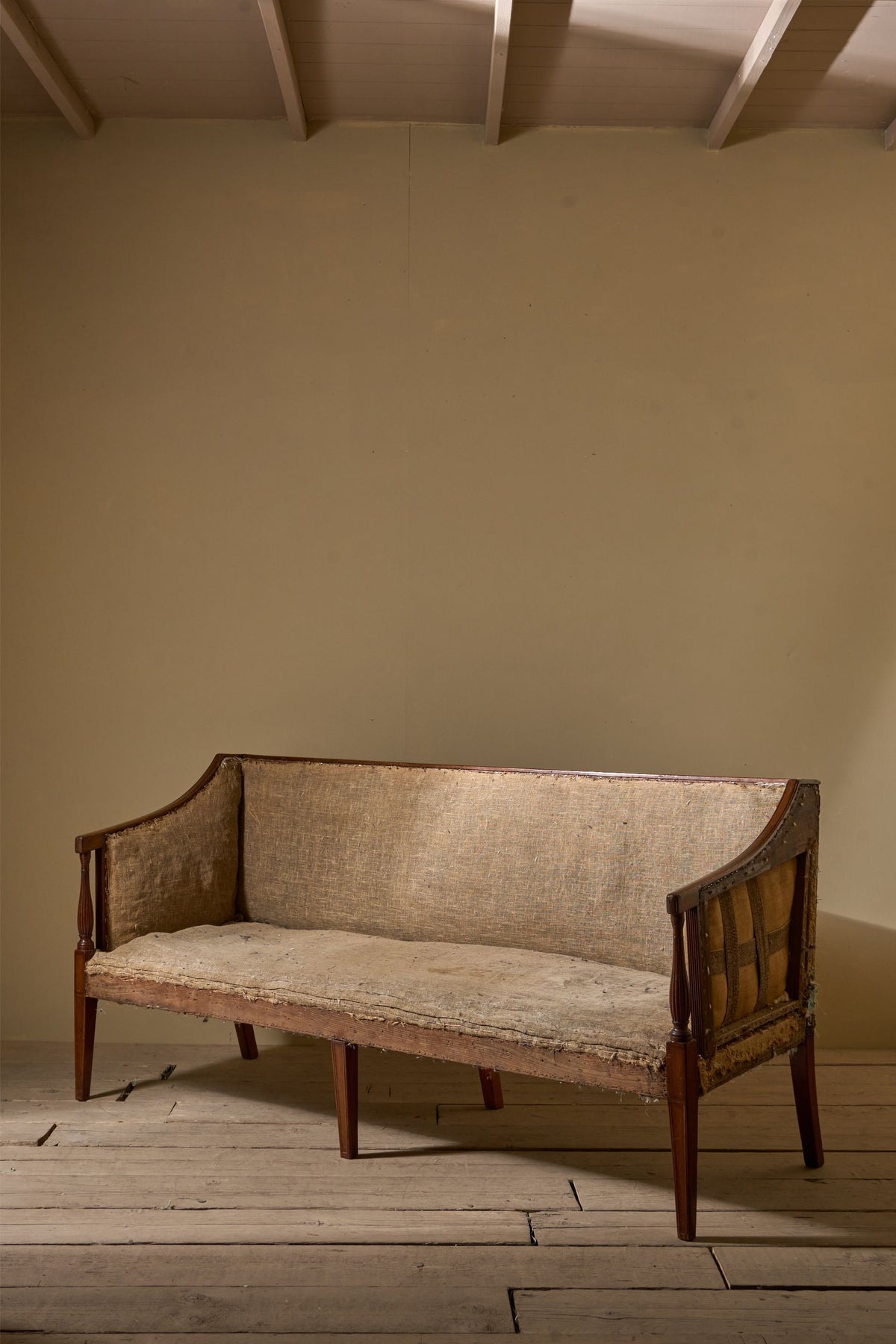 Large Georgian mahogany framed sofa - TallBoy Interiors