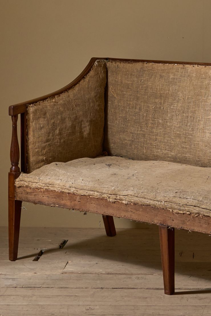 Large Georgian mahogany framed sofa - TallBoy Interiors