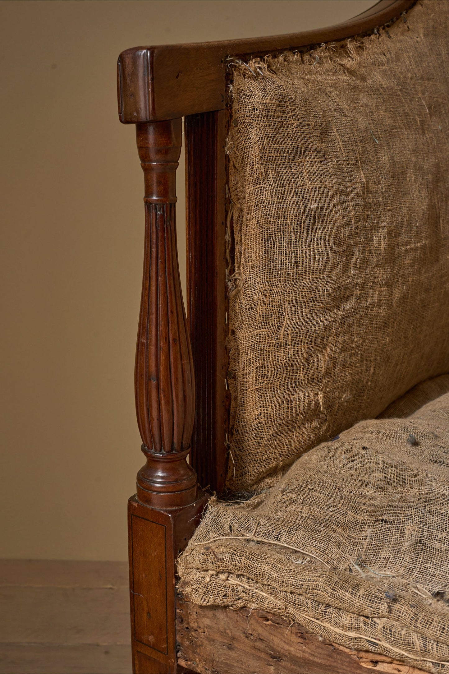 Large Georgian mahogany framed sofa