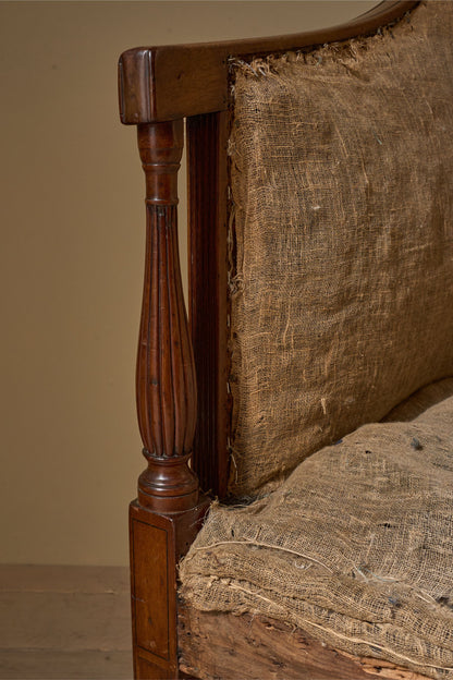 Large Georgian mahogany framed sofa