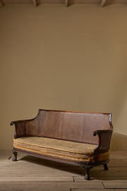 c.1900 Bergere sofa with shapely arms - TallBoy Interiors