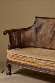 c.1900 Bergere sofa with shapely arms - TallBoy Interiors