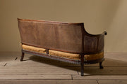 c.1900 Bergere sofa with shapely arms - TallBoy Interiors