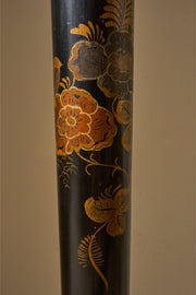 c1920 Black lacquered chinoiserie floor lamp - TallBoy Interiors