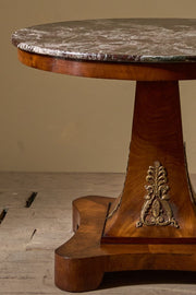 19th Century French empire Red marble and mahogany gueridon table - TallBoy Interiors
