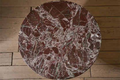 19th Century French empire Red marble and mahogany gueridon table