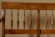19th century French rush seated hall bench - TallBoy Interiors