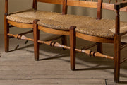 19th century French rush seated hall bench - TallBoy Interiors