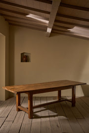 Late 18th century solid elm farmhouse dining table - TallBoy Interiors