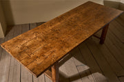 Late 18th century solid elm farmhouse dining table - TallBoy Interiors