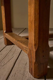 Late 18th century solid elm farmhouse dining table - TallBoy Interiors