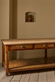 3m 19th century Pine prep table kitchen counter - TallBoy Interiors
