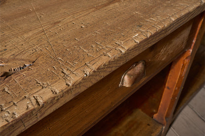 3m 19th century Pine prep table kitchen counter