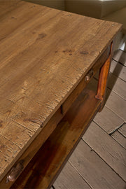 3m 19th century Pine prep table kitchen counter - TallBoy Interiors