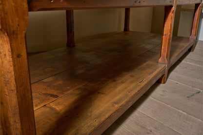 3m 19th century Pine prep table kitchen counter