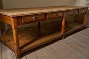 3m 19th century Pine prep table kitchen counter - TallBoy Interiors