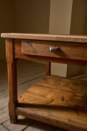 3m 19th century Pine prep table kitchen counter - TallBoy Interiors