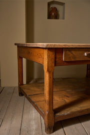 3m 19th century Pine prep table kitchen counter - TallBoy Interiors