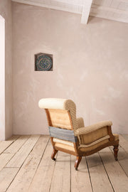 19th century English country house shapely armchair - TallBoy Interiors