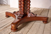 19th century Oak centre table with fretwork column - TallBoy Interiors