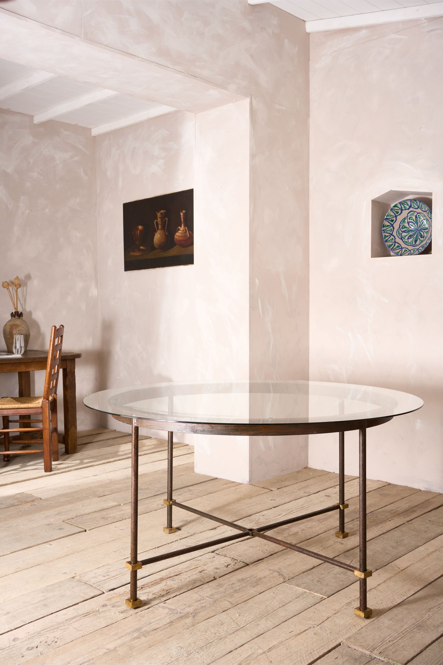 Mid century Spanish faux bronze and gilt metal centre table