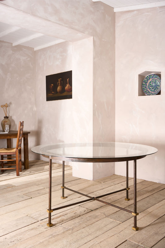 Mid century Spanish faux bronze and gilt metal centre table