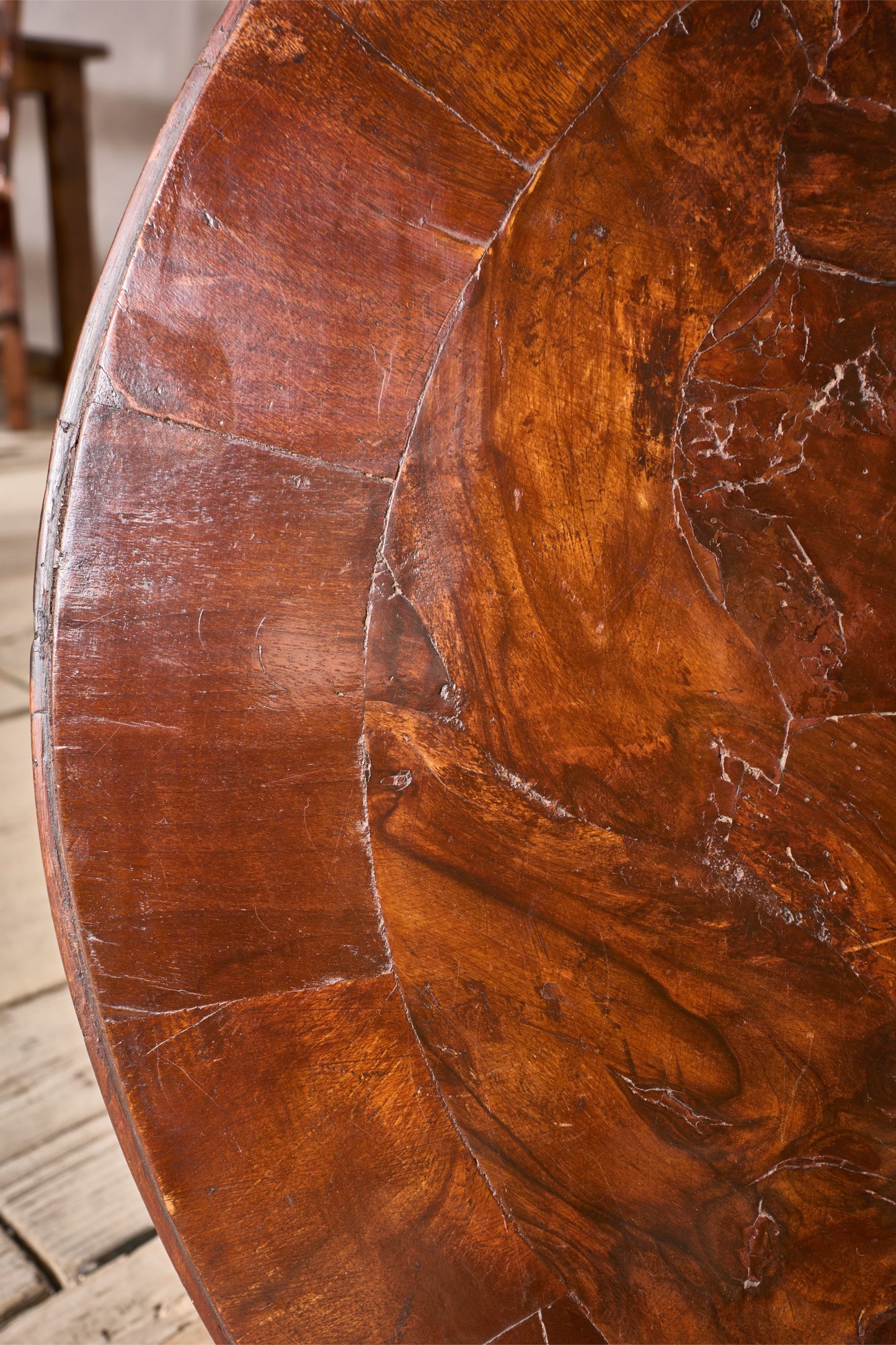 17th Century Italian Oyster veneered lamp table
