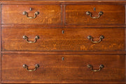 18th century Georgian oak chest of drawers with marquetry