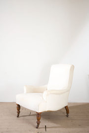19th century large shapely sided country house armchair - TallBoy Interiors