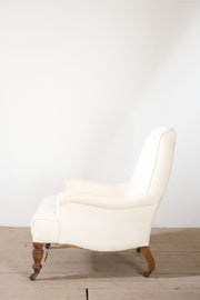 19th century large shapely sided country house armchair - TallBoy Interiors