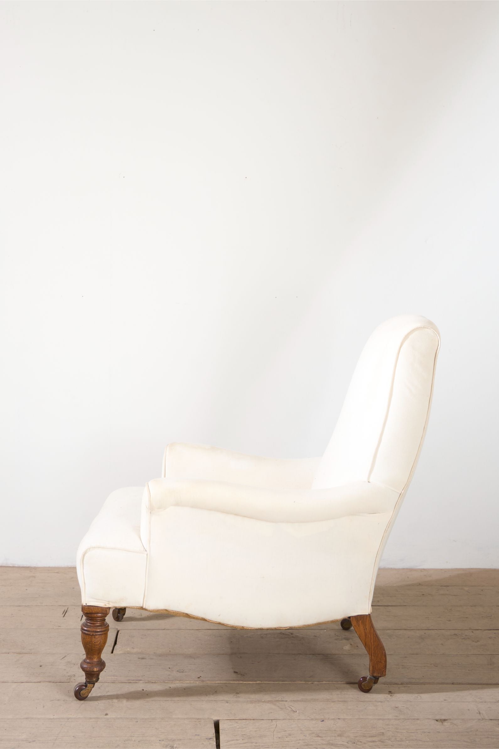 19th century large shapely sided country house armchair - TallBoy Interiors